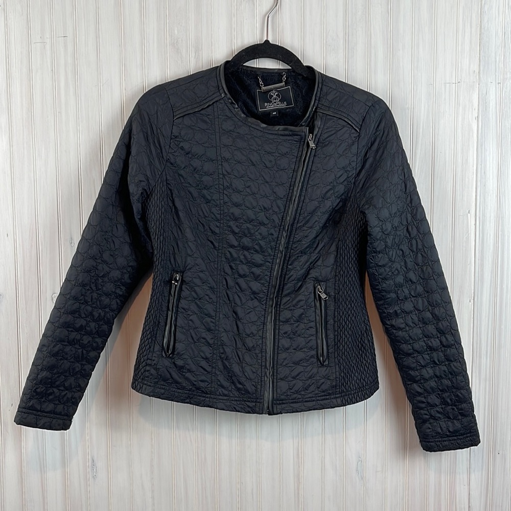 RINO & PELLE ASYMMETRICAL ZIP QUILTED JACKET